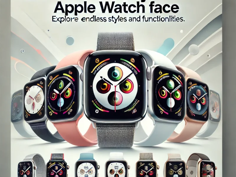 Apple Watch with multiple watch faces displayed in a dynamic fashion