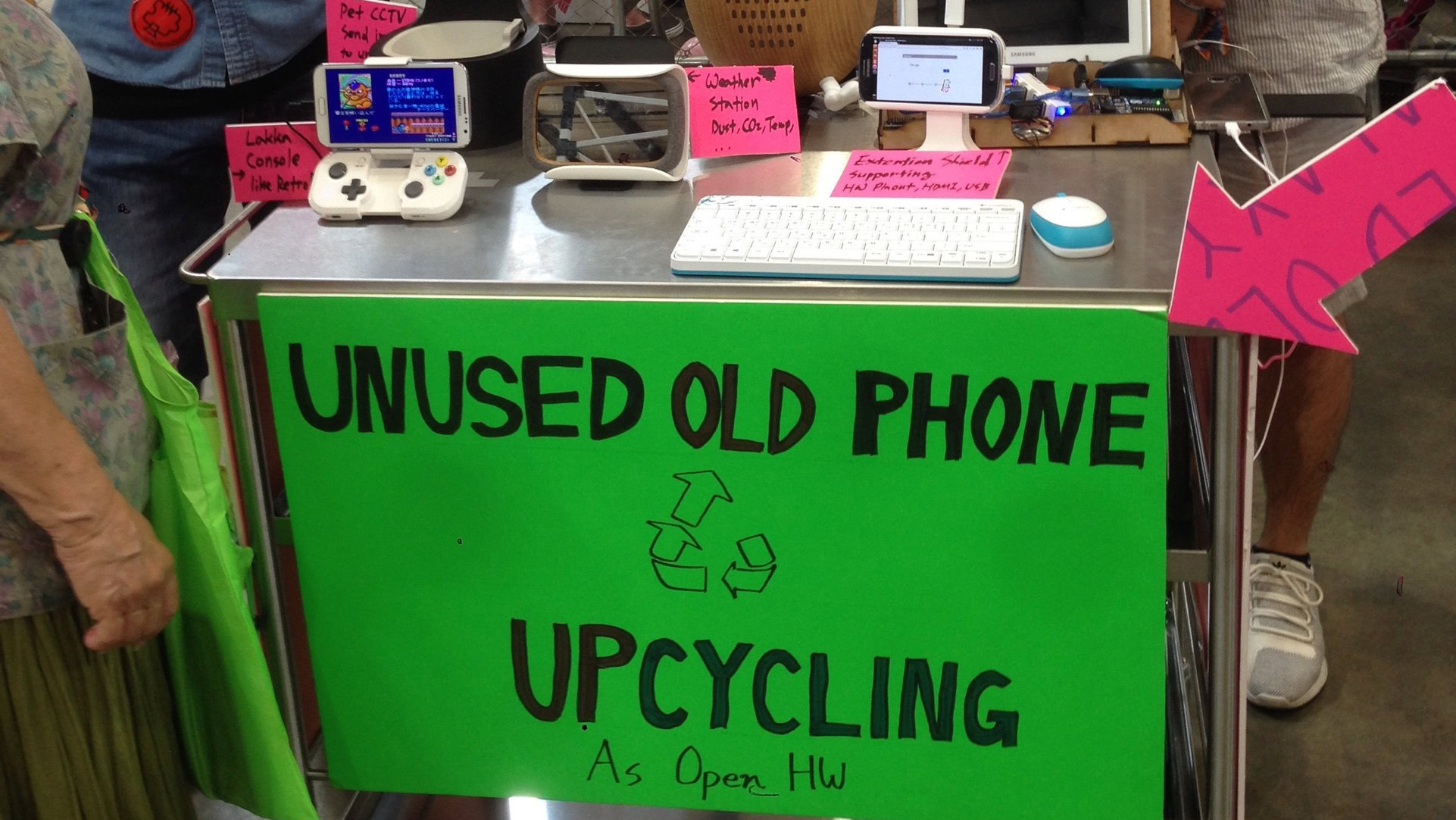 Original Galaxy Upcycling booth at Maker Faire