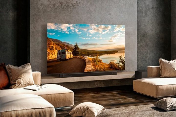 The Samsung QN900C Neo QLED 8K TV in a living room.