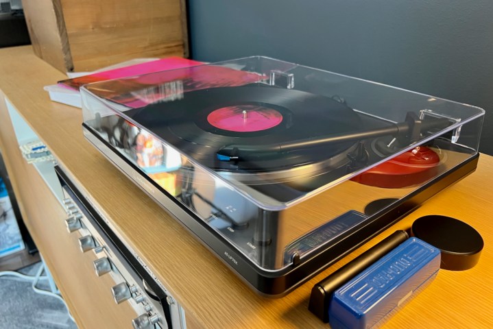 The Audio-Technica AT-LP70X turntable.