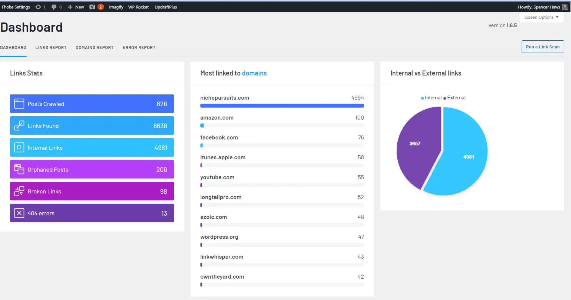 AI SEO Tools, link statistics