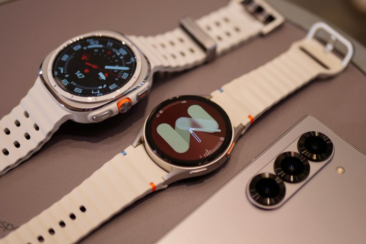 The Samsung Galaxy Watch Ultra and Galaxy Watch 7, alongside the Galaxy Z Fold6.