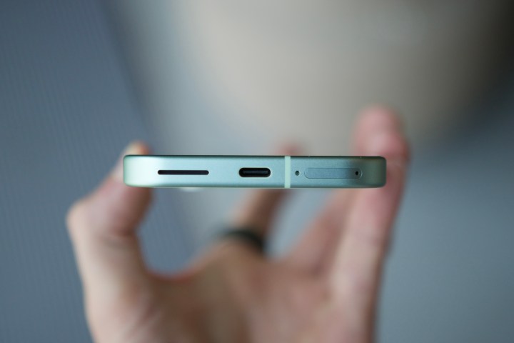 The USB-C port on the Google Pixel 9.