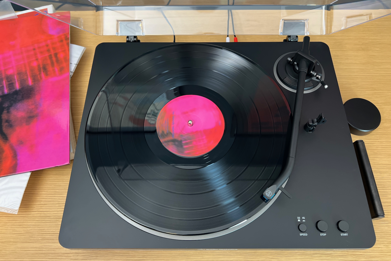 The Audio-Technica AT-LP70X turntable.