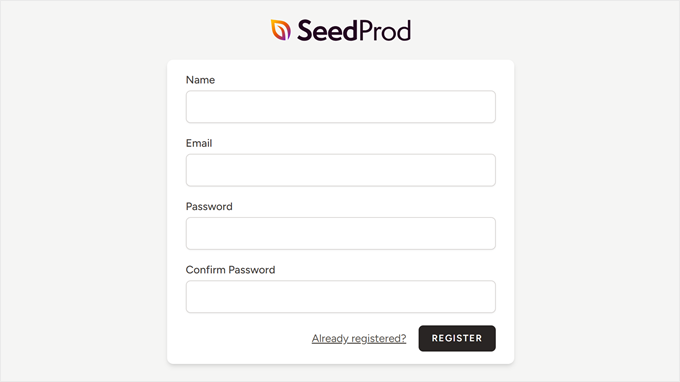 Creating a new SeedProd account