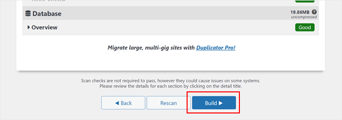 Building a Duplicator backup file